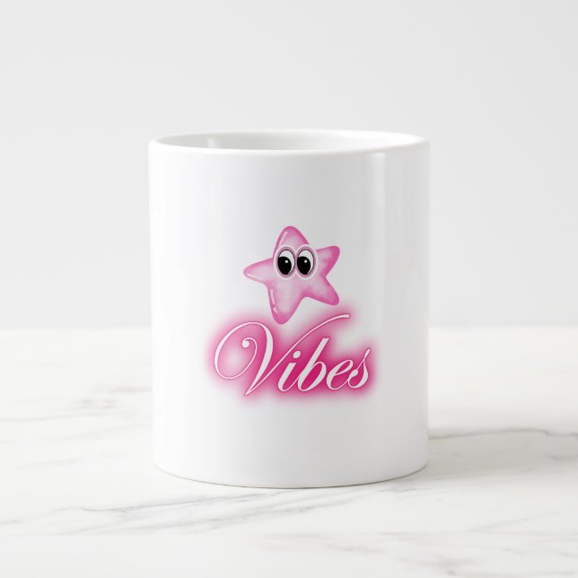 ✨ Roligt och färgstarka bilder - Cute Trendig Posi Jumbo Mugg (Framsidan)