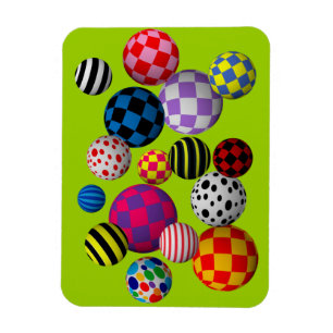 Roligt och färgstarka Bollar Magnet