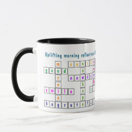 Roligt och färgstarka morgontankar Crossword Puzzl Mugg