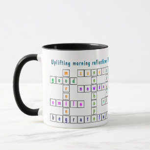 Roligt och färgstarka morgontankar Crossword Puzzl Mugg