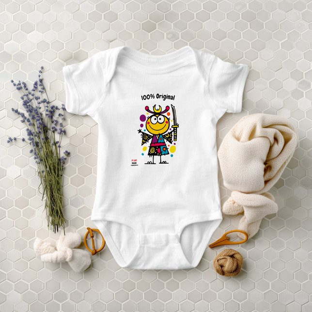 Roligt och färgstarka samurai Emoji Småbarn T Shirt (Skapare uppladdad)