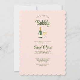 Roligt och feminin Brunch + Möhippa i bubblan Inbjudningar
