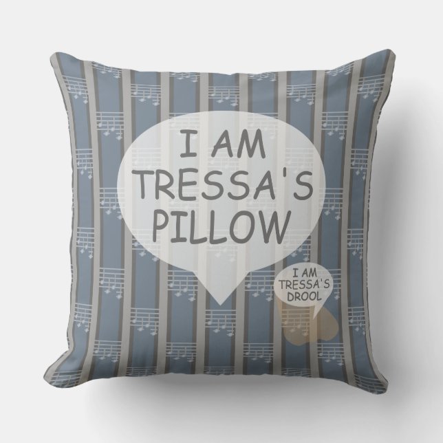 Roligt och Finare Anpassade Music Note stripe Kudde (Framsida)