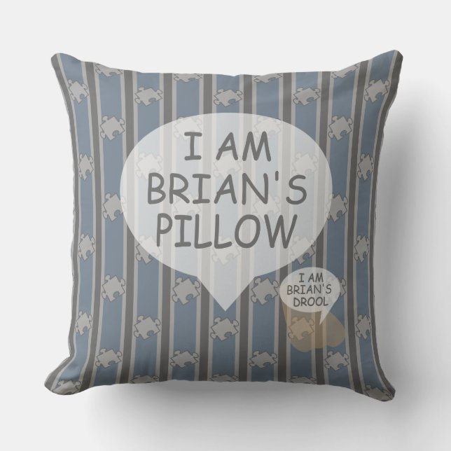 Roligt och Finare Anpassade Puzzle Biet Stripe Kudde (Framsida)