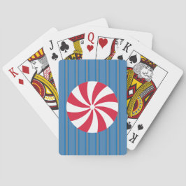 Roligt och Finare Blue-jul Peppermint Candy Casinokort