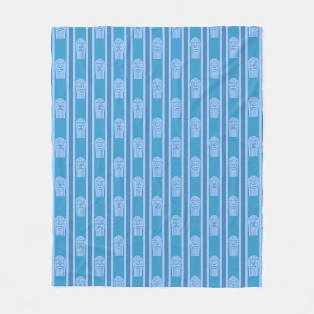 Roligt och Finare Blue Popcorn Fleecefilt (Framsidan)