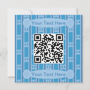 Roligt och Finare Blue Pretzel QR Inbjudningar
