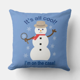 Roligt och Finare Det är All Coola Snögubbe detekt Kudde