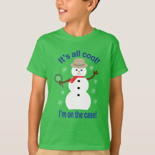 Roligt och Finare Det är All Coola Snögubbe detekt T Shirt