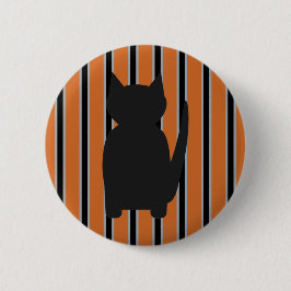 Roligt och Finare Halloween Black Silhouette Cats Knapp