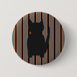 Roligt och Finare Halloween Black Silhouette Cats Knapp