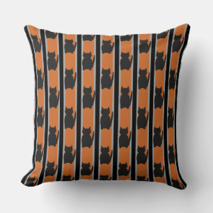 Roligt och Finare Halloween Black Silhouette Cats Kudde