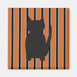 Roligt och Finare Halloween Black Silhouette Cats Magnet