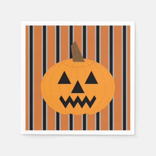 Roligt och Finare Halloween Pumpkins Pappersservett (Framsidan)
