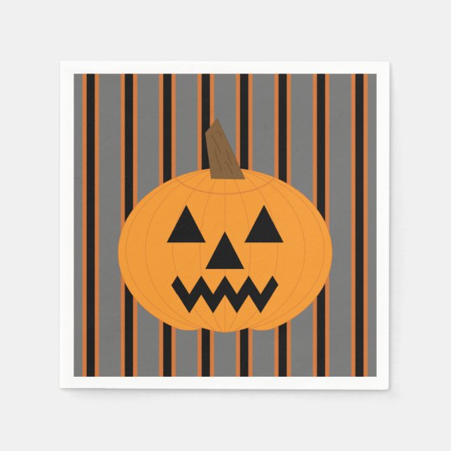 Roligt och Finare Halloween Pumpkins Pappersservett (Framsidan)