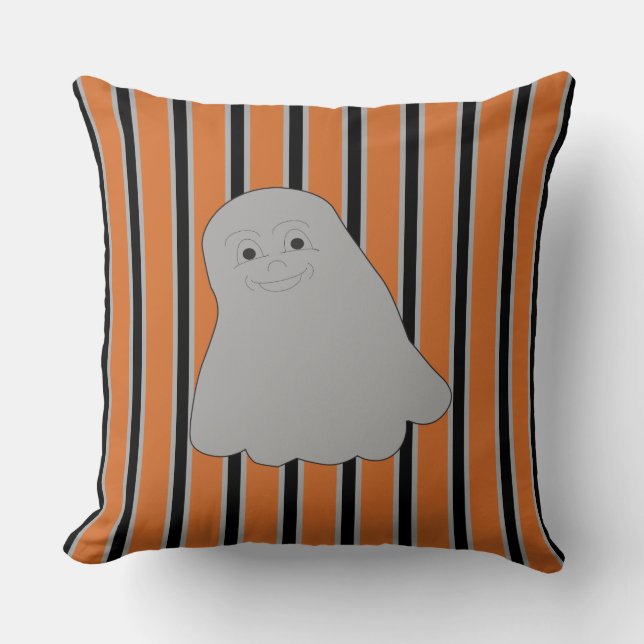 Roligt och Finare Halloween Spöken Kudde (Framsida)