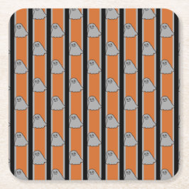 Roligt och Finare Halloween Spöken Underlägg Papper Kvadrat