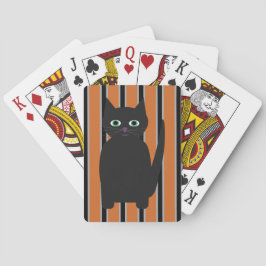 Roligt och Finare Halloween Svarta katter Casinokort