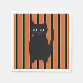 Roligt och Finare Halloween Svarta katter Pappersservett