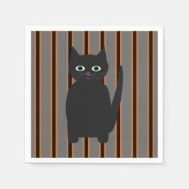 Roligt och Finare Halloween Svarta katter Pappersservett