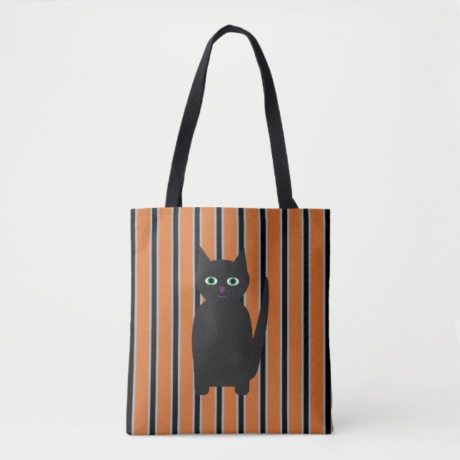 Roligt och Finare Halloween Svarta katter Tygkasse (Framsida)