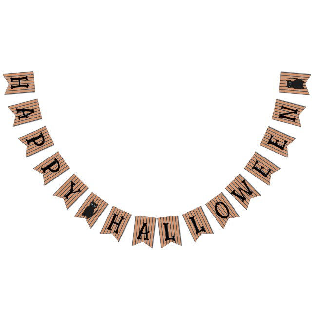 Roligt och Finare Halloween Svarta katter Vimplar (Alla)