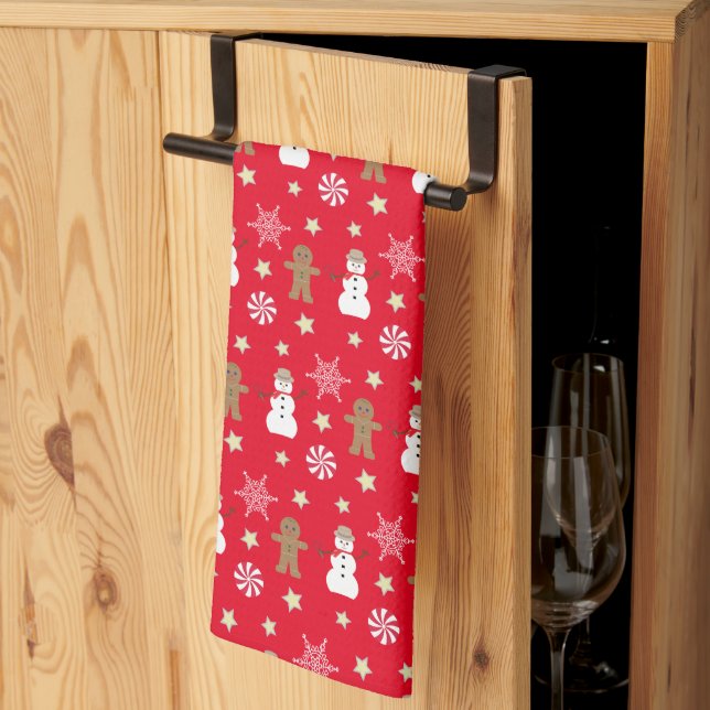 Roligt och Finare jul Kökshandduk (Thirds Fold)