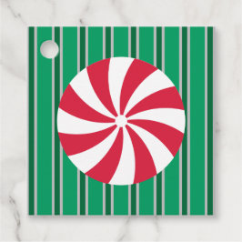 Roligt och Finare Jul Peppermint Candy Gåvor Etiketter