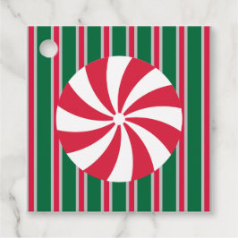Roligt och Finare Jul Peppermint Candy Gåvor Etiketter