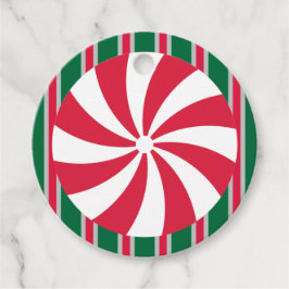 Roligt och Finare Jul Peppermint Candy Gåvor Etiketter