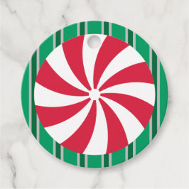 Roligt och Finare Jul Peppermint Candy Gåvor Etiketter