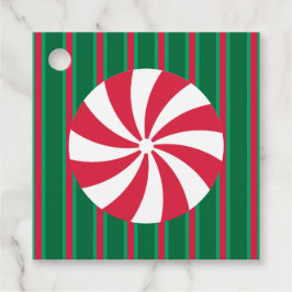 Roligt och Finare Jul Peppermint Candy Gåvor Etiketter
