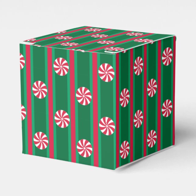 Roligt och Finare Jul Peppermint Candy Presentaskar (Framsidan Sidan)