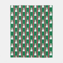 Roligt och Finare julinspektör Snögubbe Fleecefilt