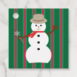 Roligt och Finare julinspektör Snögubbe Gåvor Etiketter