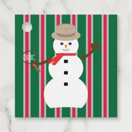 Roligt och Finare julinspektör Snögubbe Gåvor Etiketter