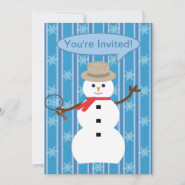 Roligt och Finare julinspektör Snögubbe Inbjudningar