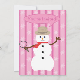 Roligt och Finare julinspektör Snögubbe Inbjudningar