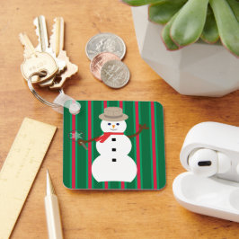 Roligt och Finare julinspektör Snögubbe Nyckelring