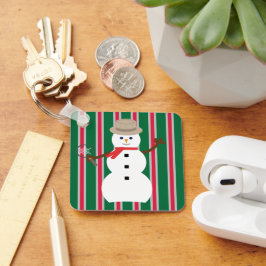 Roligt och Finare julinspektör Snögubbe Nyckelring