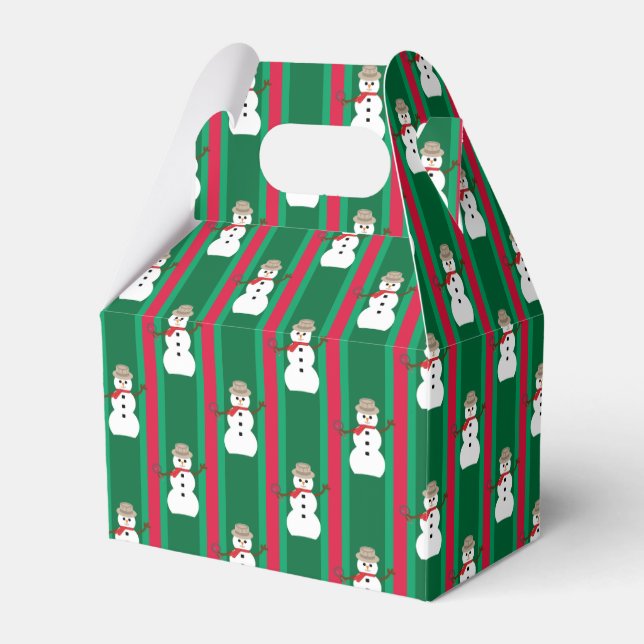 Roligt och Finare julinspektör Snögubbe Presentaskar (Framsidan Sidan)