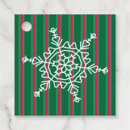 Roligt och Finare Julsnöflake Gåvor Etiketter