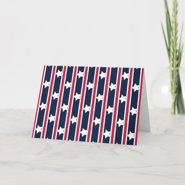 Roligt och Finare Patriotic Stars och stripes Inbjudan (Framsida)