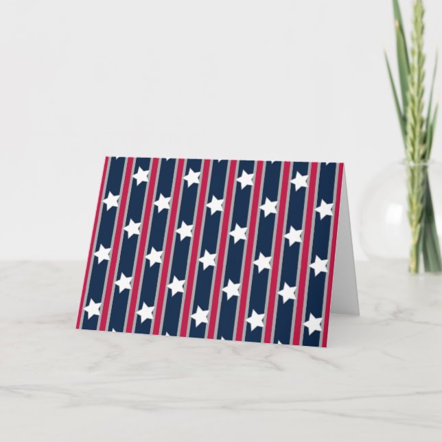 Roligt och Finare Patriotic Stars och stripes Inbjudan (Framsida)