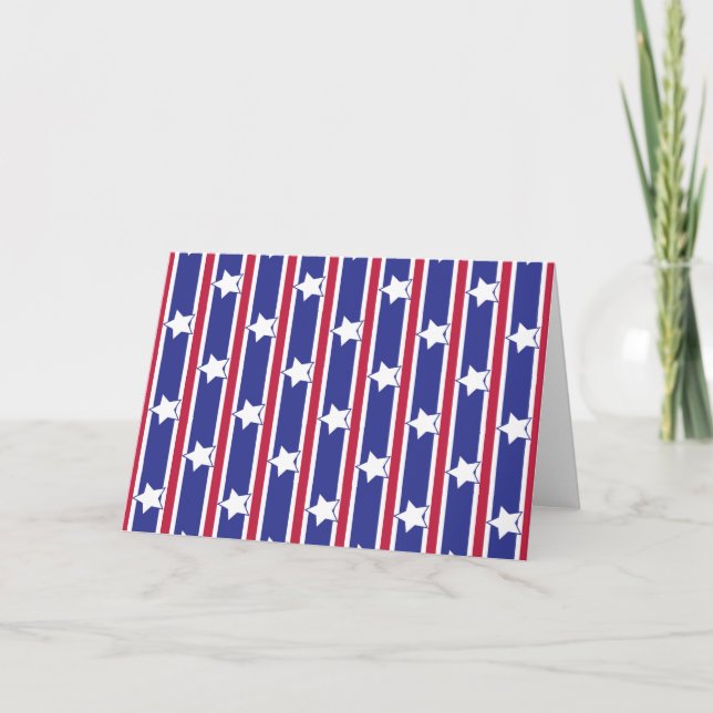 Roligt och Finare Patriotic Stars och stripes Inbjudan (Framsida)