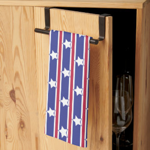 Roligt och Finare Patriotic Stars och stripes Kökshandduk