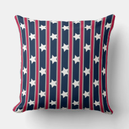 Roligt och Finare Patriotic Stars och stripes Kudde