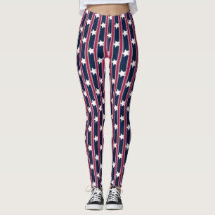 Roligt och Finare Patriotic Stars och stripes Leggings