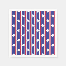 Roligt och Finare Patriotic Stars och stripes Pappersservett