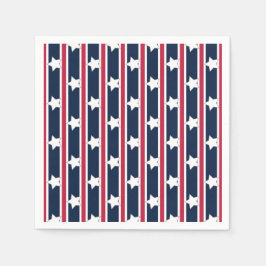 Roligt och Finare Patriotic Stars och stripes Pappersservett